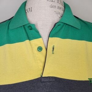 Mens Vintage Stripe Polo Shirt